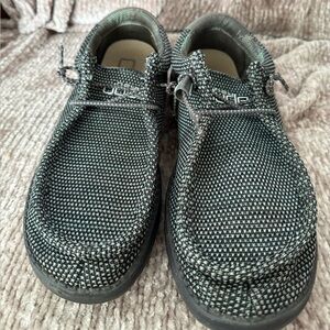 Hey Dude Wally Sox Micro W10 | M8 EU 41 Total Black Casual Slip On Shoes (A)